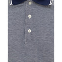 Blue Cotton Polo Shirt Canali