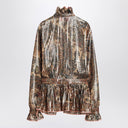 Camisa holgada plisada de mezcla de seda Valentino