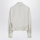 Valentino White single-breasted jacket with black polka dots