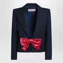Chaqueta azul de viscosa Valentino con lazo