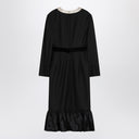 Valentino Black midi wool dress with bows