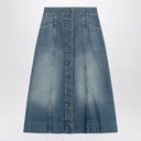 Valentino gewaschener Denim-Midirock