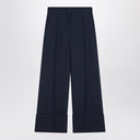 Valentino Indigo pants in wool and silk