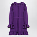 Valentino Purple wool and silk mini dress
