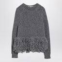Stella McCartney Grey wool sweater with feather insert