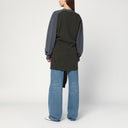 Stella McCartney Grey/dark green cardigan with crossed sleeves