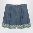 Valentino Blue bermuda short with jacquard bottom