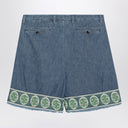 Valentino Blue bermuda short with jacquard bottom