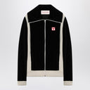Black chenille sweatshirt with Chez Valentino patch