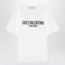 Ivory T-shirt with Chez Valentino print