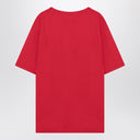 Red T-shirt with Chez Valentino print