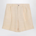 Valentino Butter-coloured Bermuda shorts with turn-ups