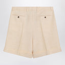 Valentino Butter-coloured Bermuda shorts with turn-ups
