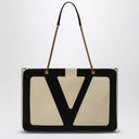 Valentino Garavani Large Viva Superstar bag in butter white/black
