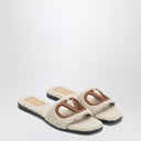 Valentino Garavani Sandalo Slide Vlogo Cut-out aus Lammfell