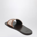 Valentino Garavani Viva Superstar brown canvas slide sandal