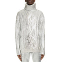 Brown Wool Men Turtleneck Sweater Balmain