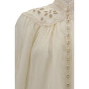 Creme Ramie Bluse