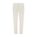 Pantaloni Casual in Seta Bianca