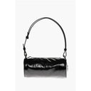 Black Calfskin Shoulder Bag