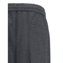 Graue Fleece-Woll-Freizeithose