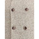 Cappotto di lana in pile beige