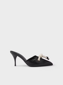Black Nappa Leather Rope Detail Sandals Prada