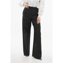 High-Waisted Solid Color Pants with Belt Loops