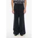 Double-pleated Wool Blend Pants with Belt Loops