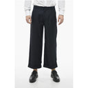Cropped Virgin Wool Trousers with Cuffs