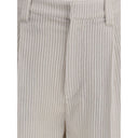 White Viscose Casual Pants