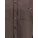 Brown Fleece Wool Shirt