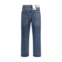 Jeans de Algodão Azul Denim
