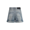 Bermuda corti in cotone azzurro chiaro