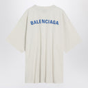White New Balenciaga Back Medium Fit T-shirt