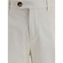 Weiße Baumwoll-Casual-Hose