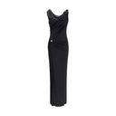 Draped jersey long Dress Versace