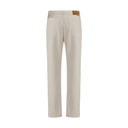 Cremefarbene Baumwolljeans Denim