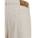 Cremefarbene Baumwolljeans Denim