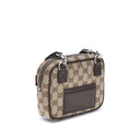 Borsa a tracolla marrone in poliestere