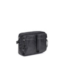 Borsa a spalla nera in poliestere