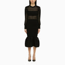 Alexander McQueen Black knitted midi dress