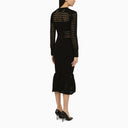 Alexander McQueen Black knitted midi dress