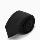 Gravata preta de seda Saint Laurent