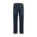 Blaue Baumwoll-Jeans mit geradem Bein