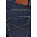 Blaue Baumwoll-Jeans mit geradem Bein