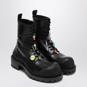 Balenciaga schwarze Leder-Hummer-Schnürstiefeletten