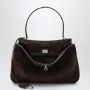 Balenciaga Mittelgroße braune Wildleder-Rodeo-Tasche