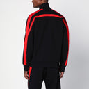 Alexander McQueen schwarzer/roter Baumwoll-Reißverschluss-Sweatshirt