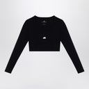 Balenciaga Black Activewear top in matt nylon blend